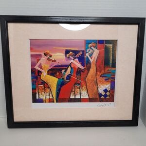 Colorful Women Musicians Artwork Signed Ready To Hang